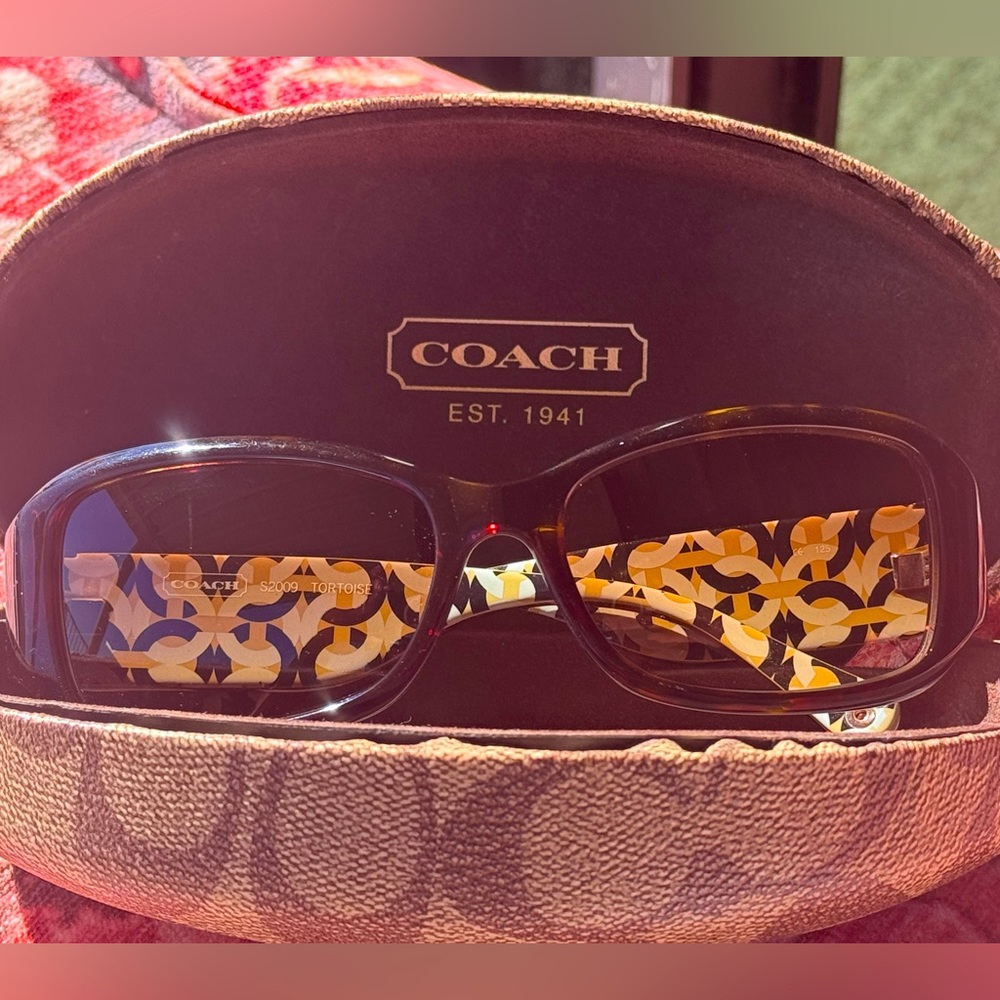 Coach Sunglasses S2009 Tortoise Brown with Case Summer UV Concert Festival